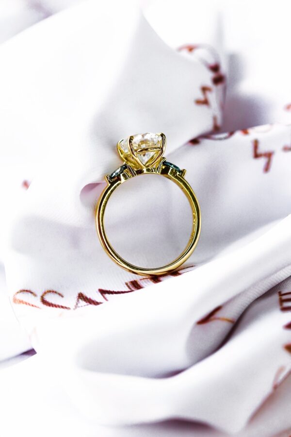 Three-Stone Oval And Marquise Engagement Ring - Image 3