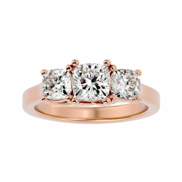 1.8ct Threestone Cushion Cut Ring - Image 3
