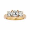 Threestone Cushion Cut Ring