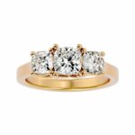 Threestone Cushion Cut Ring