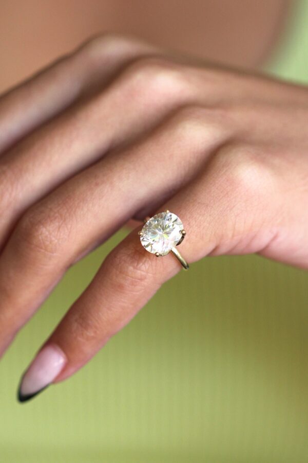Tulip Moissanite Solitaire Engagement Rings