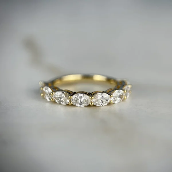 East West Oval Eternity Band