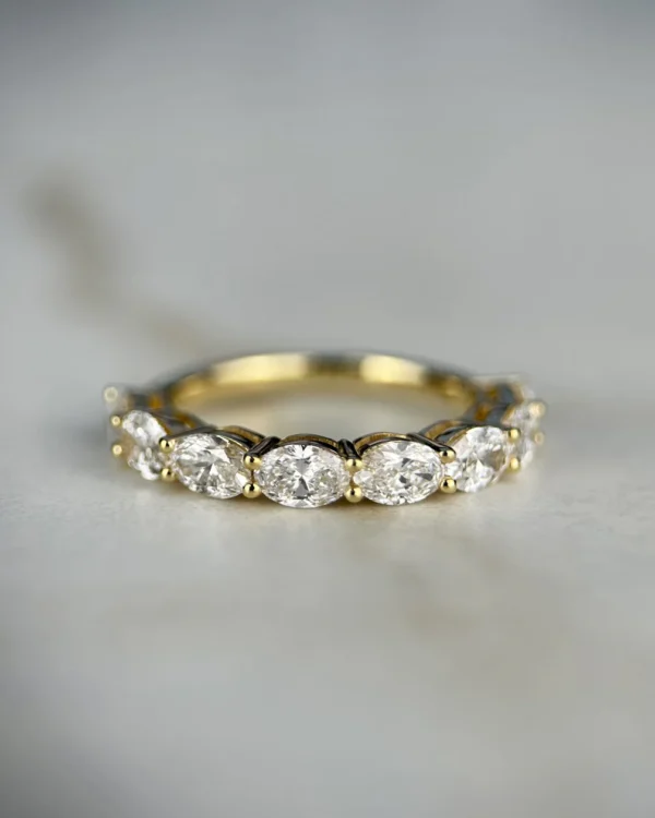 East West Oval Eternity Band