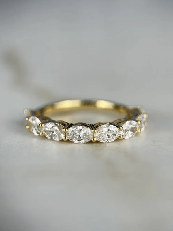 East West Oval Eternity Band