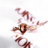Pear Morganite Twist Band Ring
