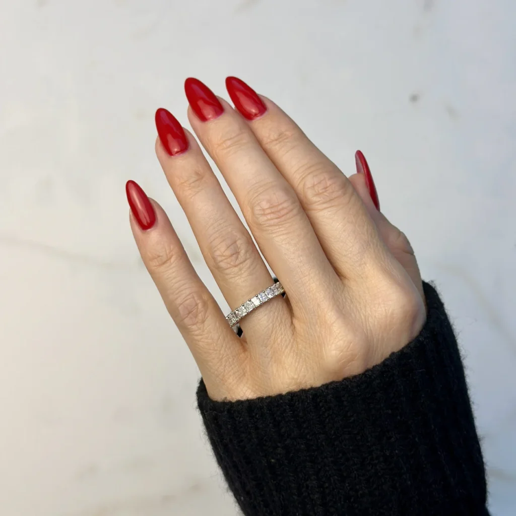 Radiant Cut Moissanite Eternity Band