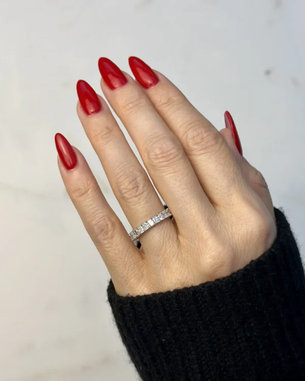 Radiant Cut Moissanite Eternity Band