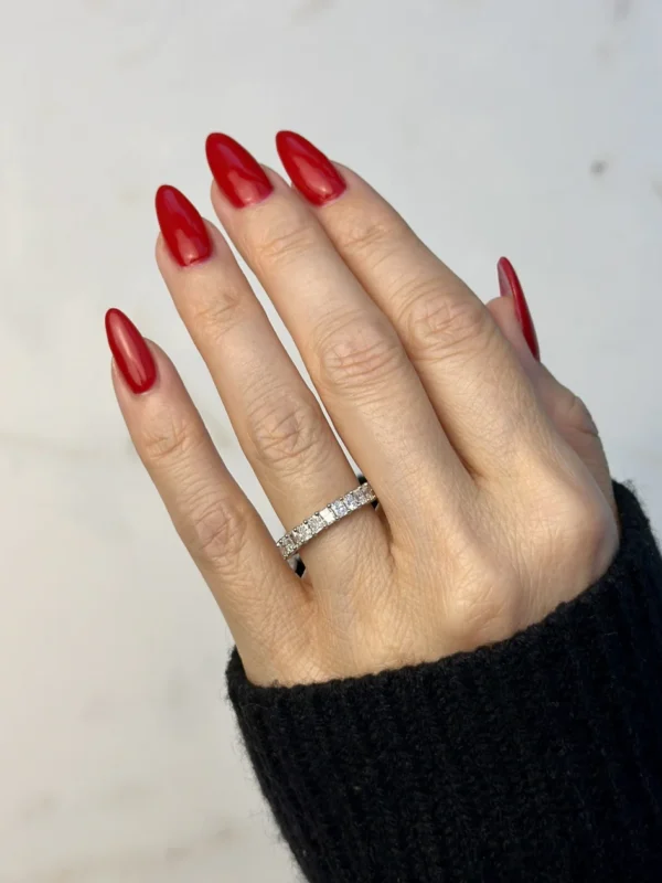 Radiant Cut Moissanite Eternity Band