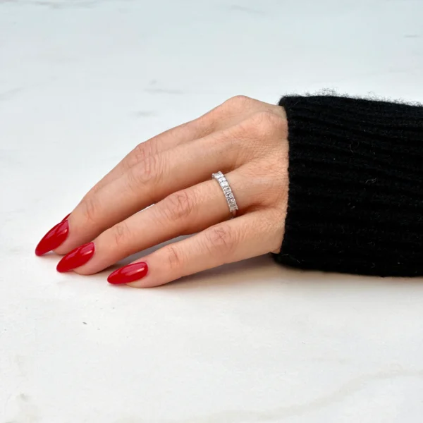 Radiant Cut Moissanite Eternity Band - Image 2
