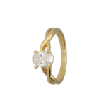 1.03ct Oval Lab Grown Diamond Engagement Ring Twisted Band Moissanite By Design