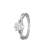 1.18ct Oval Lab Grown Diamond Engagement Ring Twisted Band