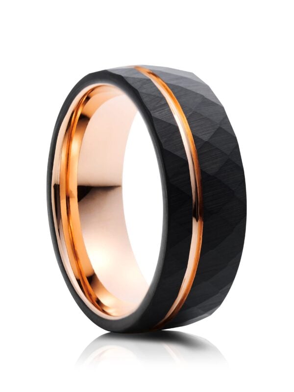 Black Rose Gold Tungsten Ring