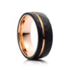 Black Rose Gold Tungsten Ring