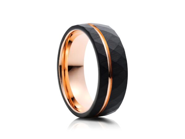 Black Rose Gold Tungsten Ring
