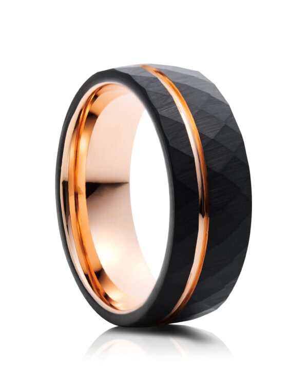 Black Rose Gold Tungsten Ring
