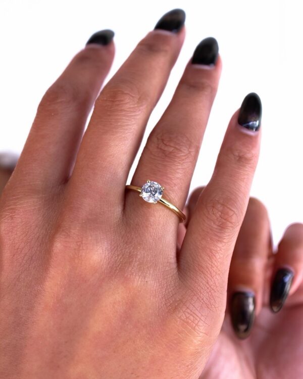 Salt and Pepper Diamond Engagement Ring