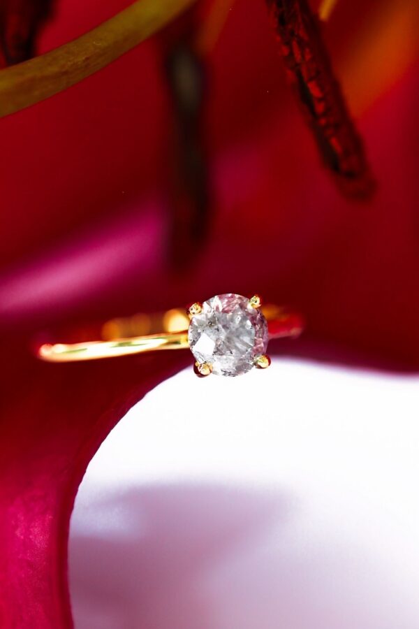 Salt and Pepper Diamond Engagement Ring - Image 3