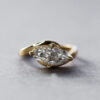 Swirled Marquise Moissanite Solitaire Engagement Ring