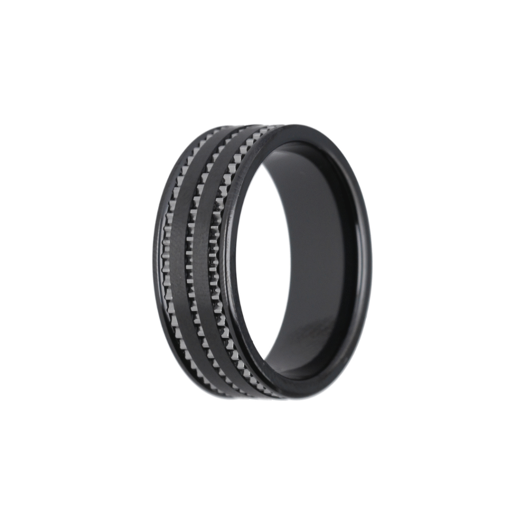 Black Ceramic & Tungsten Band (8mm)