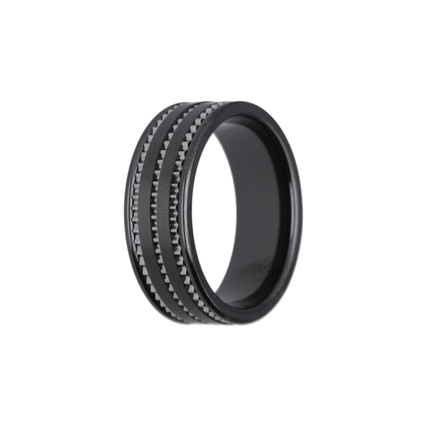 Black Ceramic & Tungsten Band (8mm)