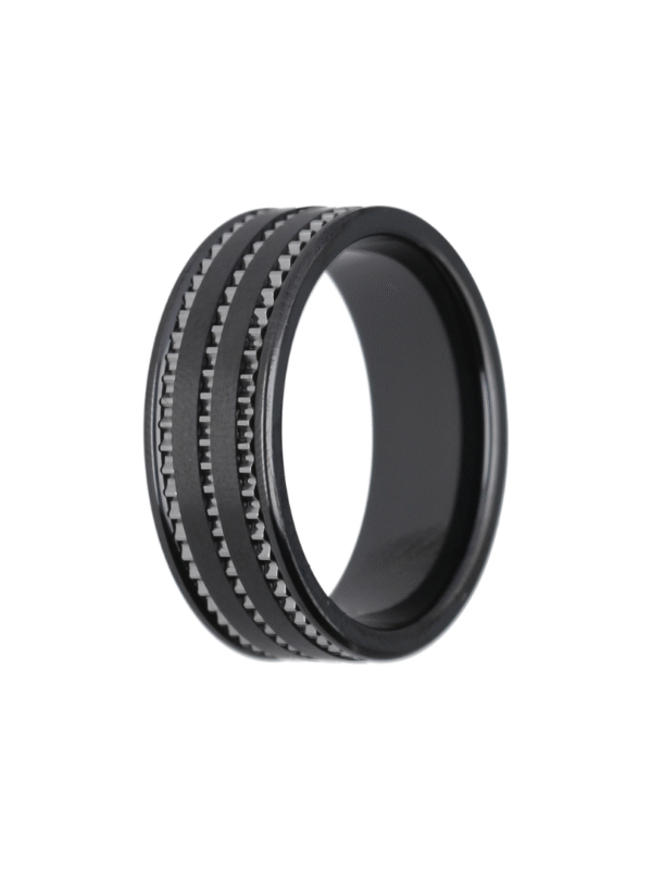 Black Ceramic & Tungsten Band (8mm)