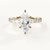 Marquise Cut Pave Lab Diamond Ring South Africa Moissanite By Design