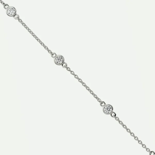 Moissanite By Design Bezel Lab Grown Diamond Bracelet