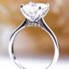 Moissanite By Design Radiant Moissanite Ring With Floral Basket