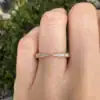 Pinched Lab Diamond Wedding Ring