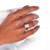 Radiant Moissanite Ring With Floral Basket South Africa