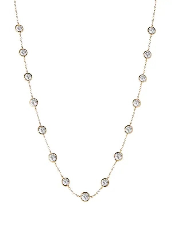 Round Bezel Moissanite Necklace South Africa