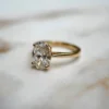 3ct Oval Lab Diamond Cathedral Setting Ring