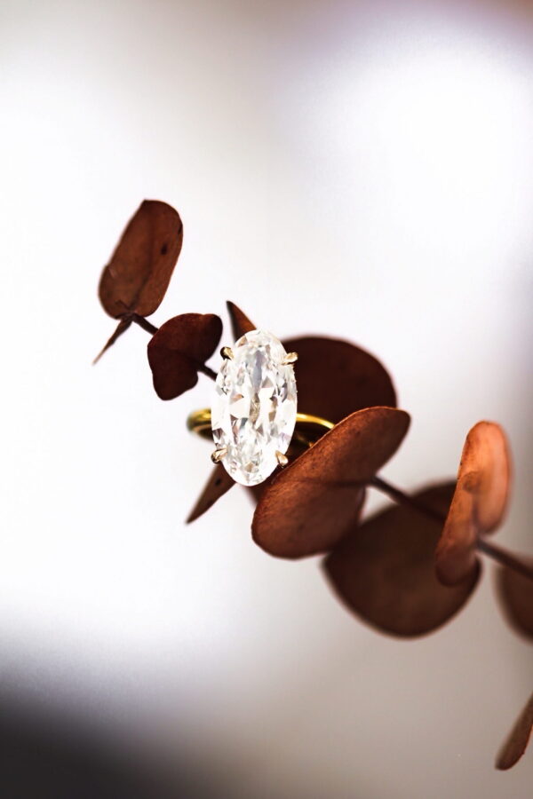 Moval Diamond Engagement Rings