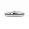 Mens Black Moissanite Wedding Ring