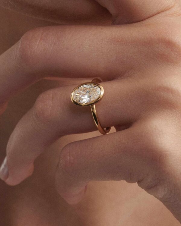 Oval Bezel Solitaire Ring