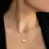 Emerald Cut Bezel Pendant Necklace