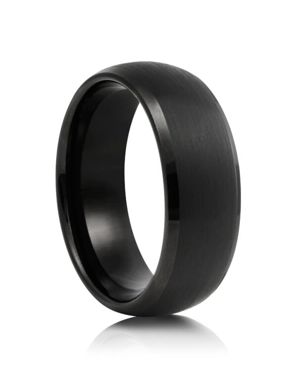 8mm Black Tungsten Ring