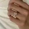 Radiant and Marquise Cluster Engagement Ring SOuth Africa Moissanite By Design
