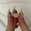 Radiant Cut Cluster Engagement Ring South Africa Moissanite By Design 2