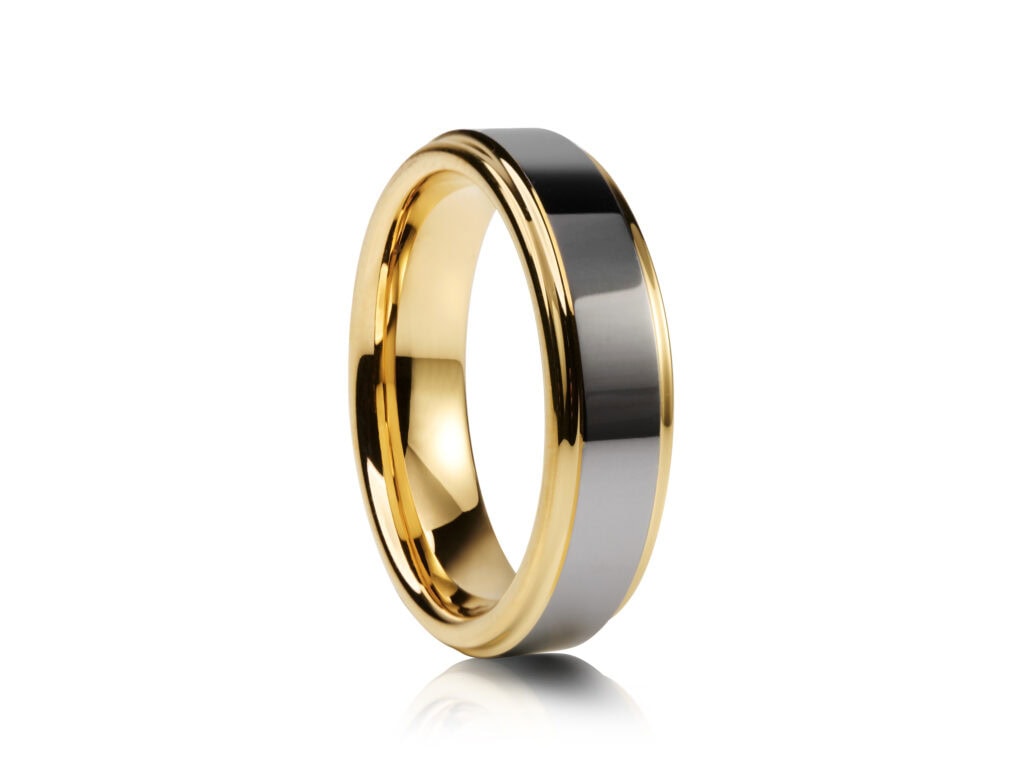 Black Tungsten Ring with Carbon Fibre Inlay TUR-915