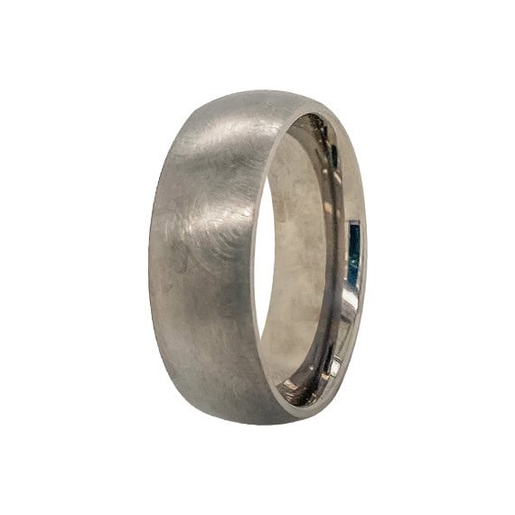 Titanium Satin Brushed Wedding Band (7mm)