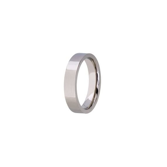 Titanium Polished Finish Flat Wedding Band (5mm) T00429