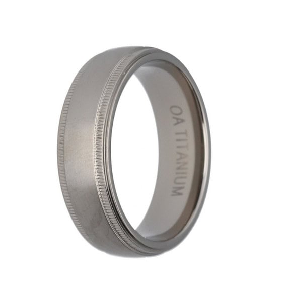 Titanium Milgrain Edged Band (7mm)