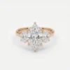 Dutch Marquise Cut Oval Trilogy Engagement Ring rose gold engagement-rings-south-africa