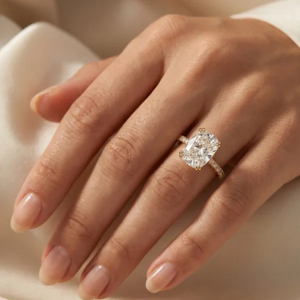 Elongated Cushion Cut Side Stone Engagement Ring engagement-rings-south-africa