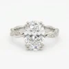 Oval Double Claw Twist band Engagement Ring white gold engagement-rings-south-africa moissanite-engagement-rings-south-africa