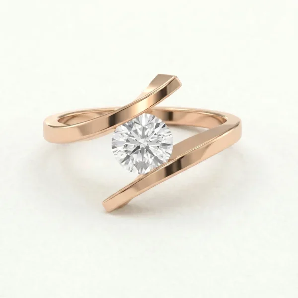 Solitaire bypass Engagement Ring rose gold engagement-rings-south-africa