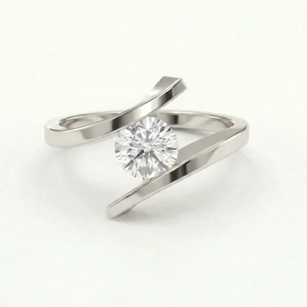 Solitaire bypass Engagement Ring white gold engagement-rings-south-africa
